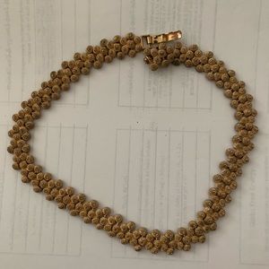 Vintage Gold costume jewelry choker 14 inches